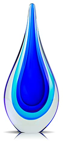 LCCCK Handgefertigte Murano Glas Skulpturen - Elegante Glaskunst Figuren Deko für Wohnzimmer, Fensterbank und Bücherregal - Briefbeschwerer Glas für Bür