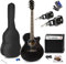 Max Showkit Wireless Electric Acoustic Guitar Kit – Beginner Electric Acoustic Guitar Starter Kit with Accessories & 6 Months Lessons – Ideal for New Players in Black
