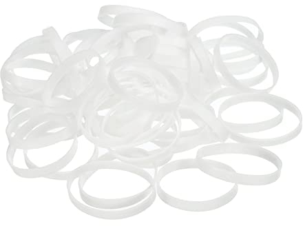 PATIKIL 100 Stück Silikonkautschuk Gummiring 54.95mm für Bücher Kunst Boxen Weiß