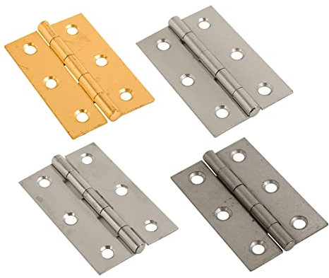 Steel Door Hinges 1838 - Finish : Brass Plated (2, 65mm)