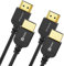 Stouchi Cable HDMI 2.1 ultrafino 8K 0,5 m, Hyper Slim HDMI 2.1, cable HDMI extremadamente flexible, soporta 10K 8K120 4K120 144 Hz, eARC HDR10 4:4:4 HDCP 2.2 y 2.3 Dolby compatible con PS5/Xbox 2