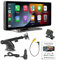 Wireless Carplay & Android Auto Tragbares Autoradio，10 Zoll IPS Touchscreen autoradio, Autoradio-Empfänger mit Mirror Link, Bluetooth 5.0, GPS Navi, FM/AUX-Transmitter (Mit 12-Licht-Kamera)