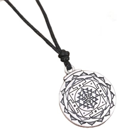 Anhänger Halskette Yoga Symbol Anhänger Halsketten für Meditation Wachstum Reichtum Amulett Talisman Männer Vintage Hindi Schmuck Party Schmuck Geschenk