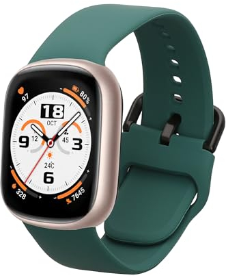 kwmobile Ersatzarmband kompatibel mit Honor Watch 4 (TMA-L19) Armband - Fitnesstracker Band aus Silikon in Dunkelgrün