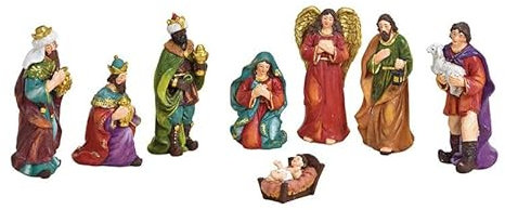 Krippenfiguren Firguren für Krippe 3-12 cm, aus Polyresin, 8 teilig, orientalische Krippe