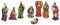 Krippenfiguren Firguren für Krippe 3-12 cm, aus Polyresin, 8 teilig, orientalische Krippe