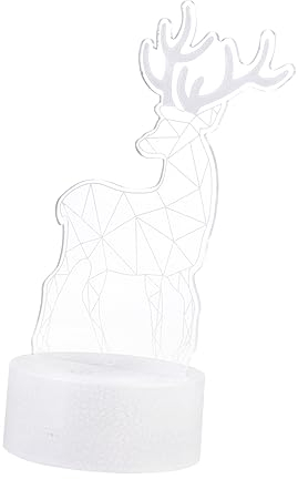 OSALADI 3d-nachtlicht 3d-illusionslampe Wohnkultur Lampe Elch Tischdekoration Hirsch Nachtlicht Usb-nachtlampe Zum Aufladen Rentier Nachtlicht 3d-lampe 3d-licht Haushalt Diashow Acryl