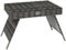 Outsunny Foldable Outdoor Side Table, Rattan Garden Coffee Table with Steel Frame, Space Saving Bistro Garden Furniture for Patio, Balcony, 60 x 41 x 41 cm, Mixed Grey