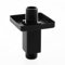 DOLGABA Straight Shower Arm with Flange Ceiling Mount Square Shower Extender for Fixed Shower Head 3 Inch Rainfall Shower Head Arm Extension, Matte Black
