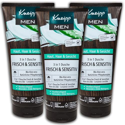 3 er Pack Kneipp Men Duschgel 3in1 Frisch & Sensitiv 3 x 200 ml