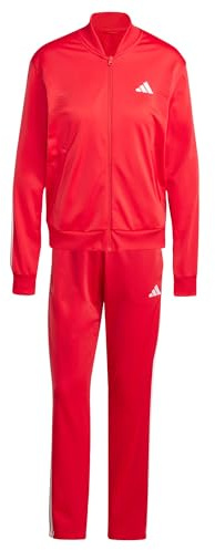 adidas Damen ESSENTIALS 3-STRIPES TRACKSUIT, pure ruby/white, XXL
