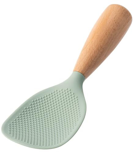 Huamengyuan Rice Spoon Silicone Cooking Spoon Serving Spoon Non-Stick Cooking Spoon Rice Cooker Cooking Spoon Serving Spoon Stainless Steel Kitchen Aid Rice Paddle Rice Scoop for Rice, Mashed Potatoes