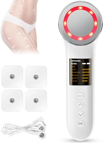 Anti Cellulite Massagegerät Elektrisch,3 IN 1 Anticellulite Geräte Massage EMS und Rotlicht,Ultraschall R/F Schönheitsgerät,Beauty Machine für Bauch,Arme,Beine,Gesäß,Geschenk für Frauen