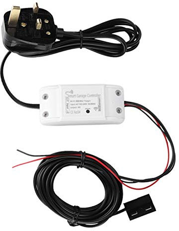 CCBFLA Smart Garage Door Opener, WiFi Garage Door Remote Controller, App Control Smart Switch, Door Opener Device Support for Alexa (UK Plug)