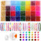 YSWOVUO 2800 Pièce 6mm Perles en Cristal à Facettes, 28 Couleur Perles pour Bracelet avec 190 Pièces 4 Tailles Dorées Perles, Kit Perles Bracelet pour Fabrication de Boucles D'oreilles Bracelets