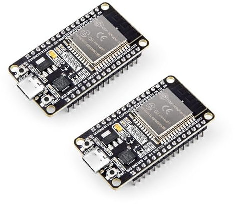 ELEGOO 2PCS Placa de Desarrollo ESP32 Type C-USB, Microcontrolador de Doble Núcleo WiFi+Bluetooth de Modo Dual a 2.4 GHz para Arduino IDE, MicroPython, NodeMCU, Compatible con Ap/STA/Ap+STA