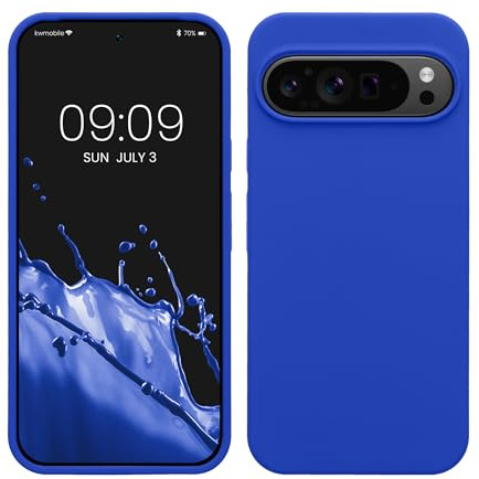 kwmobile Handyhülle für Google Pixel 9 Pro XL Hülle, für Pixel 9 Pro XL Case - Hülle Silikon - kabelloses Laden - Baltik Blau