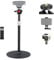 OTREST Webcam Stand for Desk w/Phone Mount, 360° Ballhead, 1/4 Thread Compatible with Logitech BRIO C920, Height Adjustable Heavy Base Desktop Webcam Holder for Tiktok/Youtube Live Stream, DS012