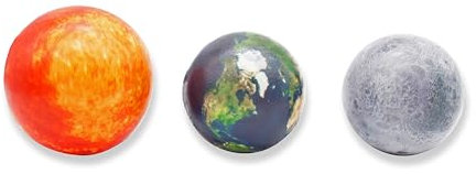 Winkee - Stressball Planeten I Stressball Erwachsene I Handspielzeug I Squishy Toy I Sonne, Mond und Erde