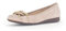 Gabor Damen Klassische Ballerinas, Frauen Flats,Sommerschuhe,Slipper,Ballerina-Schuhe,Ballett-Schuhe,Ballet-Flats,Oak (Uni+Gold),36 EU / 3.5 UK