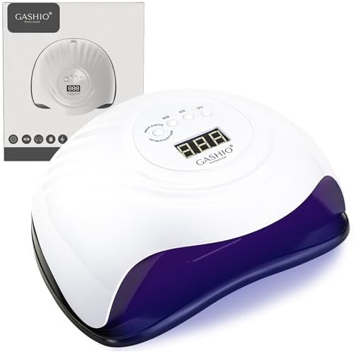 GASHIO® UV Lampe Für Gelnägel - UV Lampe Nägel - UV LED Lampe Für Gelnägel - Led Nagellampe - Nageltrockner LED - Nagellampe mit Timer und Sensor - Nageltrockner Für Alle Nagellacke 168W Dual