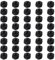 Lyeteung 40 Piezas M8 Tuercas Hexagonales Plástico, Tuerca Hexagonal de Nailon, Tuerca Hexagonal de Nailon de Rosca Gruesa Métrica, Negro