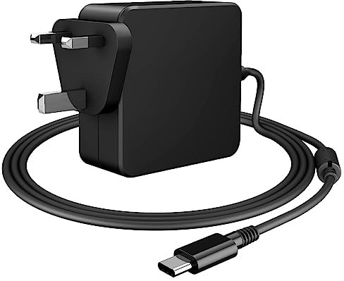 87W Super Fast Charger, Type C Charger Compatible with MacBook Pro and MacBook Air, USB C Charger for Lenovo, ASUS, Huawei, HP and Laptop or Mobile Phone with USB C or Type C Port