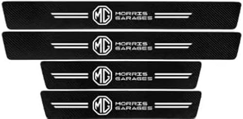 4 Pcs Carbon Fiber Car Door Sill Protector Cover Pedal for MG ZS Ev HS GS GT Tf ZR 3 5 6 7 Ezs Ehs Mg3 Mg6, Welcome Pedal Kick Plates Scuff Guard Non Slip Sticker Trim Styling Decoration Accessory