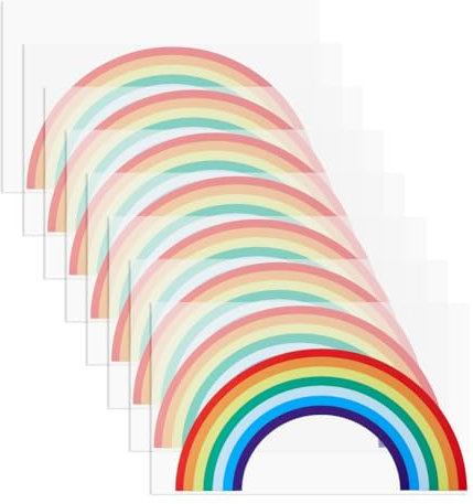 SUPERFINDINGS 8 STÜCK Regenbogen Autoaufkleber LGBT Autoaufkleber PET Kunststoff Selbstklebender Autoaufkleber Wischer Wasserdichter Aoto Aufkleber Für Auto Motorrad Dekoration LGBT Geschenke