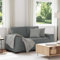 IKAYAA Modern 2-Sitzer Sofa, 120 cm, Dunkelgrau, Polyester, Standard, Rechteckig, Eckig, Getuftet, Holz und Metall, 160 x 77 x 82 cm, 100 kg Tragfähigkeit, Zusammenbau erforderlich