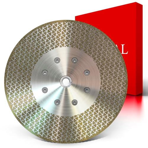 BAYERTAL® Disco diamantato 230 mm x M14 Premium 2in1 – Taglio e sbavo ad alte prestazioni per piastrelle, ceramica, gres porcellanato, granito, marmo e calcestruzzo – Per smerigliatrici