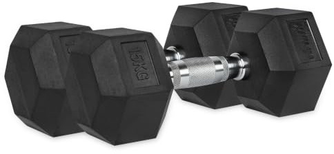 VirtuFit Hexa Kurzhantel Dumbbell Set – 2 x 15 kg