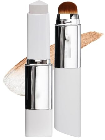 Chartming Color Changing Foundation Stick,Korean Color-Changing Foundation with Detachable Brush - Full to Medium Coverage Base Makeup (Natural)