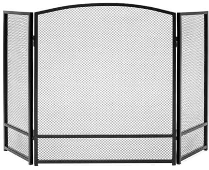 Pare-feu de cheminée minimaliste sur pied, barrière sécurité pliable Pare-étincelles autoportant