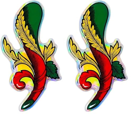 Quattroerre 14145 Sticker Adesivo 3D Asso Bastoni, 55 x 46 mm (Confezione da 2)