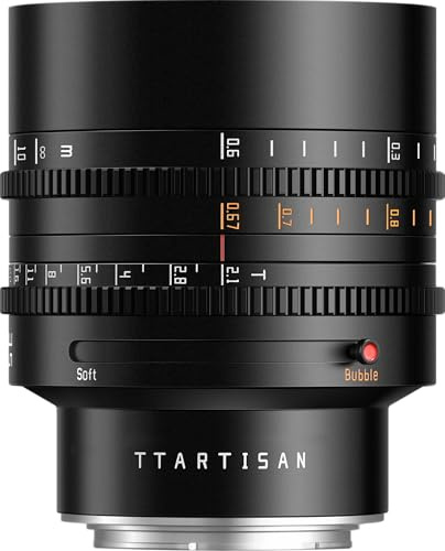 TTArtisan 85 mm Full Frame T2.1 Cine Objektiv mit Metallgehäuse, kompatibel mit Nikon Z-Halterung, Schwarz