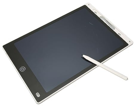 BRRNOO Tableta de Escritura LCD, Tablero de Dibujo Electrónico Colorido para Niños, Juguete de Dibujo para Niños Pequeños de 10 Pulgadas (White)