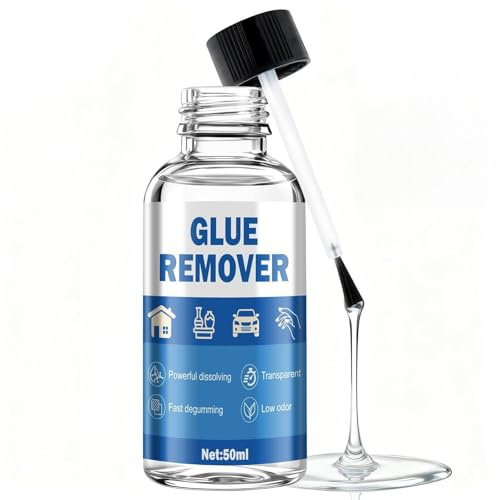WEILAOK Rimuovi Colla, Cianoacrilato Rimuovi Colla, 50ml Solvente Rimuovi Colla per Rimuovere La Super Colla Cianoacrilata, Adatto A Superfici in Metallo, Plastica, Vetro, Tessuto E Legno