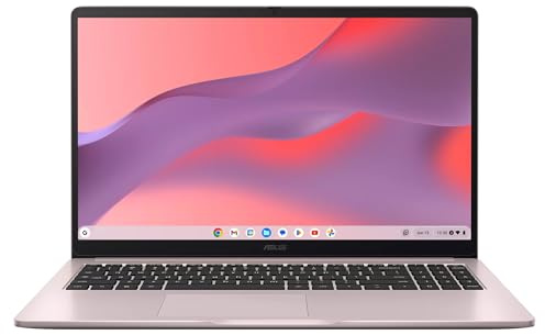 ASUS Chromebook 15 CX1505CKA Laptop | 15.6 Full HD Screen | Intel Celeron N4500 Processor | 4GB RAM | 128GB eMMC Storage | Google Chrome OS | Pink (Renewed)