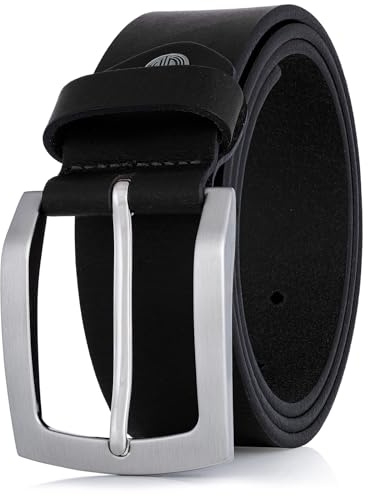 LINDENMANN Ledergürtel Herren, schwarz 40 mm Vollrindleder, vielseitig und hochwertig verarbeitet, kürzbar, für vielseitige Outfits