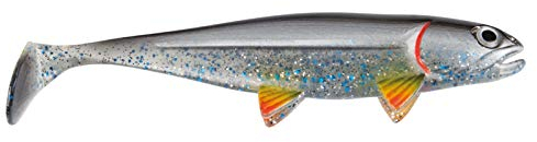 Jackson Gummifisch Profi Angelköder - The Fish 15cm. 2 Stück. Farbe Silver Shad. Gummiköder. Raubfisch. Gummi Angeln. Softbait Hechtköder und Zanderköder. Shad