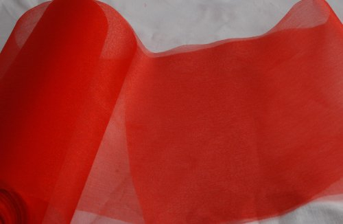 Organza dunkelrot 35 cm x 20 m - Tischläufer Deko Organza Tisch Deko Stoff