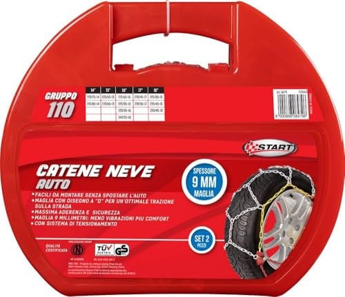 Start Zweiteiliges Set Schneeketten, 9 mm dick, Gruppe 110