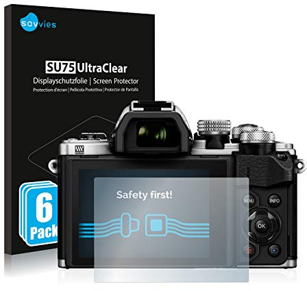 Savvies 6 Stück Schutzfolie für Olympus OM-D E-M10 Mark II Displayschutz-Folie Ultra-Transparent
