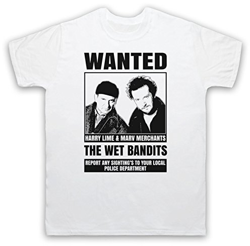 Home Alone The Wet Bandits Wanted Poster Herren T-Shirt