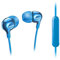 Philips SHE3705LB Auricolari In-Ear con Microfono Incorporato, Blu