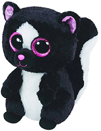 Carletto Ty 36155 Ty 36155-Plüschtier-Flora-Stinktier mit Glitzeraugen, Beanie Boo's, 15 cm