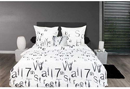 HnL Mako Satin Bettwäsche Wallstreet 135x200 + 80x80 cm Bunt