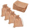 PH PandaHall 100Pcs Leinen Jutebeutel mit Kordelzug 9.5x13.5cm Jute Geschenkbeutel Perlen Sackleinen Packtaschen Tunnelzug Taschen Beutel für Hochzeitsfeier, Weihnachten und Heimwerkerhandwerk