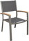 Dehner Stapelstuhl Colmar, ca. 87 x 57 x 62 cm, aus FSC® - zertifiziertem Teakholz / Textilen / Aluminium, anthrazit